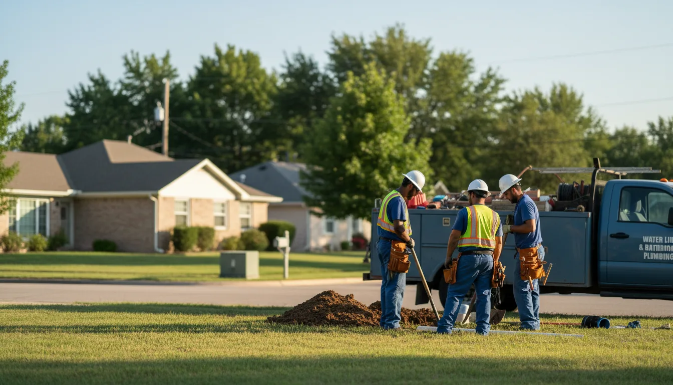 Residential water line and bathroom plumbing service in Franklin, PA